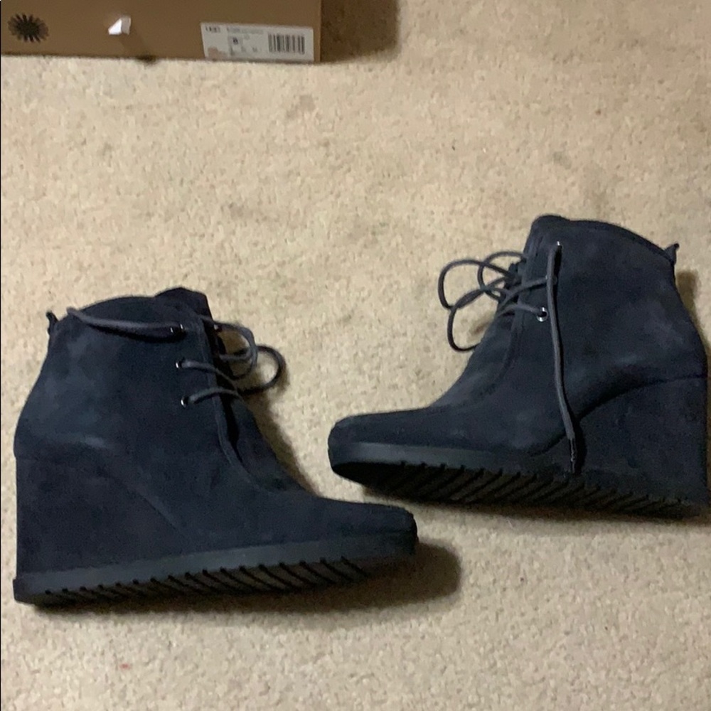 Michael Kors Grey suede lace up bootie